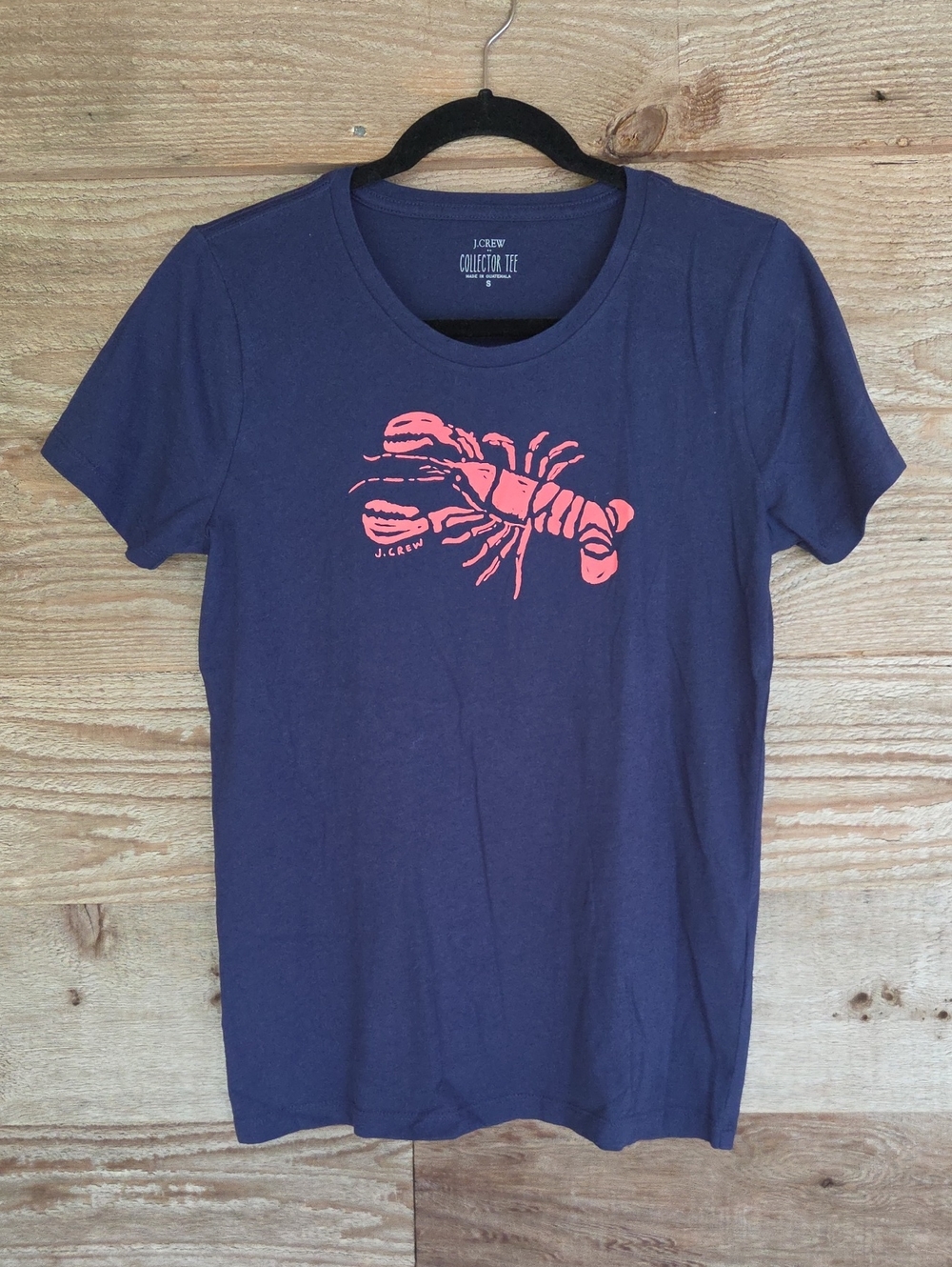 J. Crew Size Small Navy Tee With Lobster Print NWT